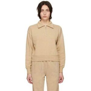 RE/DONE x Hanes‎ Beige Edition 70s Half-Zip Cotton Sweatshirt Sz S